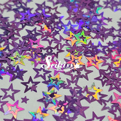 Purple Retro Stars Shape Glitter - Purple Glitter Purple Retro Stars Shape Glitter - Purple Glitter