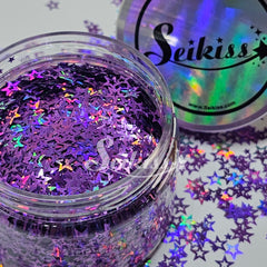 Purple Retro Stars Shape Glitter - Purple Glitter Purple Retro Stars Shape Glitter - Purple Glitter