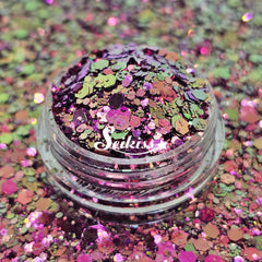 Succulent Chameleon Chunky Glitter - Pink Glitter / Golden Green Glitter Succulent Chameleon Chunky Glitter - Pink Glitter / Golden Green Glitter