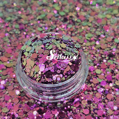 Succulent Chameleon Chunky Glitter - Pink Glitter / Golden Green Glitter Succulent Chameleon Chunky Glitter - Pink Glitter / Golden Green Glitter
