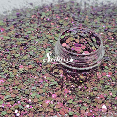 Succulent Chameleon Chunky Glitter - Pink Glitter / Golden Green Glitter Succulent Chameleon Chunky Glitter - Pink Glitter / Golden Green Glitter