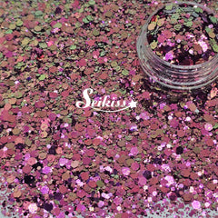 Succulent Chameleon Chunky Glitter - Pink Glitter / Golden Green Glitter Succulent Chameleon Chunky Glitter - Pink Glitter / Golden Green Glitter