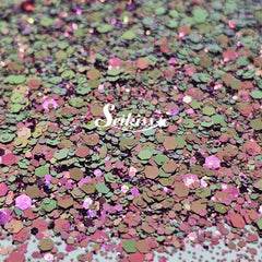 Succulent Chameleon Chunky Glitter - Pink Glitter / Golden Green Glitter Succulent Chameleon Chunky Glitter - Pink Glitter / Golden Green Glitter