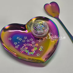 Heart Tray and Spoon Set for Craft - Multicolor Heart Tray and Spoon Set for Craft - Multicolor