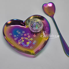 Heart Tray and Spoon Set for Craft - Multicolor Heart Tray and Spoon Set for Craft - Multicolor
