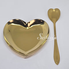 Heart Tray and Spoon Set for Craft - GOLD or SILVER Heart Tray and Spoon Set for Craft - GOLD or SILVER