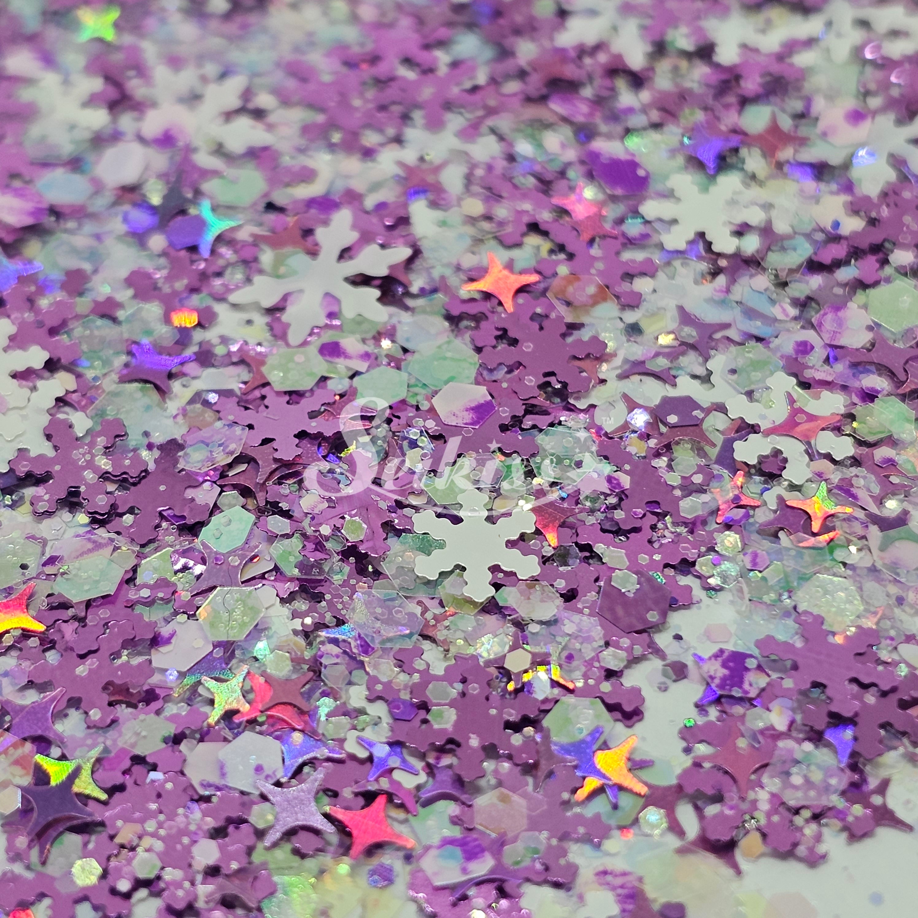 Purple Pink Ombre faux shiny glitter sparkles by PL Design
