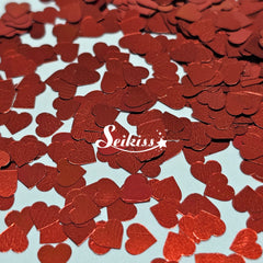 Red Hearts - Red Glitter Red Hearts - Red Glitter