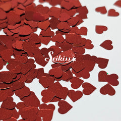 Red Hearts - Red Glitter Red Hearts - Red Glitter