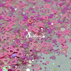 Juliet - Pink Glitter Hearts Juliet - Pink Glitter Hearts