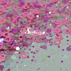 Juliet - Pink Glitter Hearts Juliet - Pink Glitter Hearts