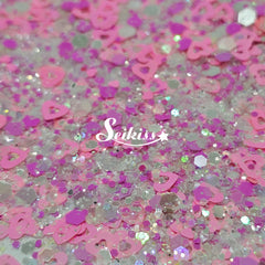 Juliet - Pink Glitter Hearts Juliet - Pink Glitter Hearts