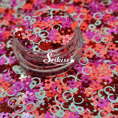 Groovy Flowers Shape Glitter - Multicolor Glitter Groovy Flowers Shape Glitter - Multicolor Glitter
