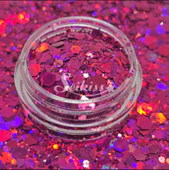 Seikiss™ Galaxy Holographic Chunky Glitter - Pink Glitter Seikiss™ Galaxy Holographic Chunky Glitter - Pink Glitter