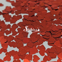 Red Hearts - Red Glitter Red Hearts - Red Glitter