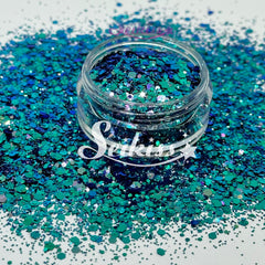 Velvet Chameleon Chunky Glitter - Purple Glitter / Turquoise Glitter Velvet Chameleon Chunky Glitter - Purple Glitter / Turquoise Glitter