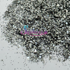 Black Lace Metallic Small Glitter - Black Glitter / Silver Glitter Black Lace Metallic Small Glitter - Black Glitter / Silver Glitter