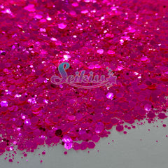 Electric Pink Metallic Chunky Glitter - Pink Glitter Electric Pink Metallic Chunky Glitter - Pink Glitter