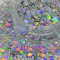 Stars Crossed Galaxy Holographic Chunky Glitter - Silver Glitter Stars Crossed Galaxy Holographic Chunky Glitter - Silver Glitter