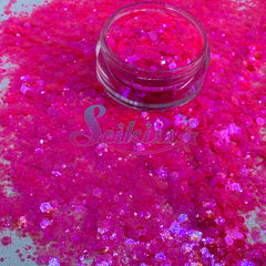 Bright Fuchsia Iridescent Chunky Glitter - Pink Glitter Bright Fuchsia Iridescent Chunky Glitter - Pink Glitter