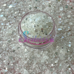Crystal Metallic Chunky Glitter - White Glitter Crystal Metallic Chunky Glitter - White Glitter