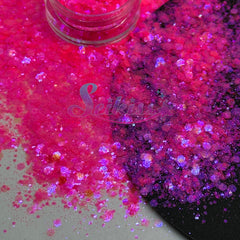 Bright Fuchsia Iridescent Chunky Glitter - Pink Glitter Bright Fuchsia Iridescent Chunky Glitter - Pink Glitter
