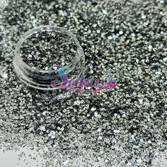 Black Lace Metallic Small Glitter - Black Glitter / Silver Glitter Black Lace Metallic Small Glitter - Black Glitter / Silver Glitter