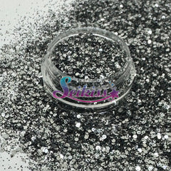 Black Lace Metallic Small Glitter - Black Glitter / Silver Glitter Black Lace Metallic Small Glitter - Black Glitter / Silver Glitter