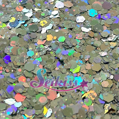 Nickel Galaxy Holographic Chunky Glitter - Silver Glitter Nickel Galaxy Holographic Chunky Glitter - Silver Glitter