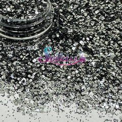 Black Lace Metallic Small Glitter - Black Glitter / Silver Glitter Black Lace Metallic Small Glitter - Black Glitter / Silver Glitter