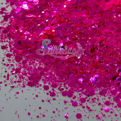 Electric Pink Metallic Chunky Glitter - Pink Glitter Electric Pink Metallic Chunky Glitter - Pink Glitter