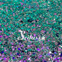 Velvet Chameleon Chunky Glitter - Purple Glitter / Turquoise Glitter Velvet Chameleon Chunky Glitter - Purple Glitter / Turquoise Glitter