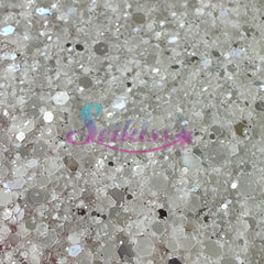 Crystal Metallic Chunky Glitter - White Glitter Crystal Metallic Chunky Glitter - White Glitter