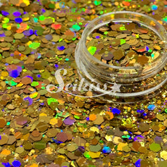 Golden Mirage Holographic Chunky Glitter - Gold Glitter Golden Mirage Holographic Chunky Glitter - Gold Glitter