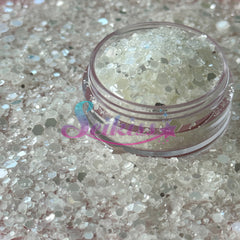 Crystal Metallic Chunky Glitter - White Glitter Crystal Metallic Chunky Glitter - White Glitter