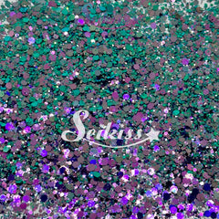 Velvet Chameleon Chunky Glitter - Purple Glitter / Turquoise Glitter Velvet Chameleon Chunky Glitter - Purple Glitter / Turquoise Glitter
