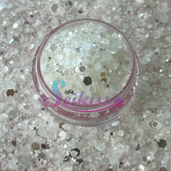 Crystal Metallic Chunky Glitter - White Glitter Crystal Metallic Chunky Glitter - White Glitter