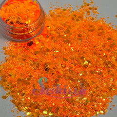 Tangerine Iridescent Chunky Glitter - Orange Glitter Tangerine Iridescent Chunky Glitter - Orange Glitter