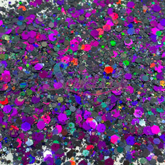 Super Nova Galaxy Holographic Chunky Glitter - Black Glitter Super Nova Galaxy Holographic Chunky Glitter - Black Glitter