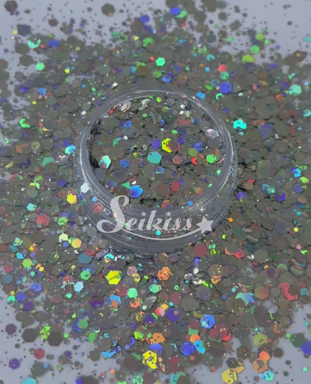 Nickel Galaxy Holographic Chunky Glitter - Silver Glitter Nickel Galaxy Holographic Chunky Glitter - Silver Glitter