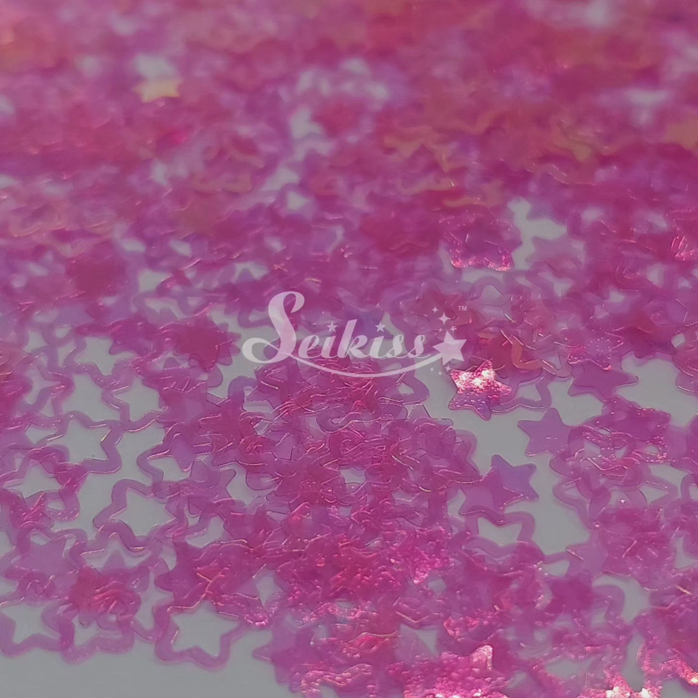 Raspberry Kawaii Stars Shape Glitter - Red Glitter Raspberry Kawaii Stars Shape Glitter - Red Glitter