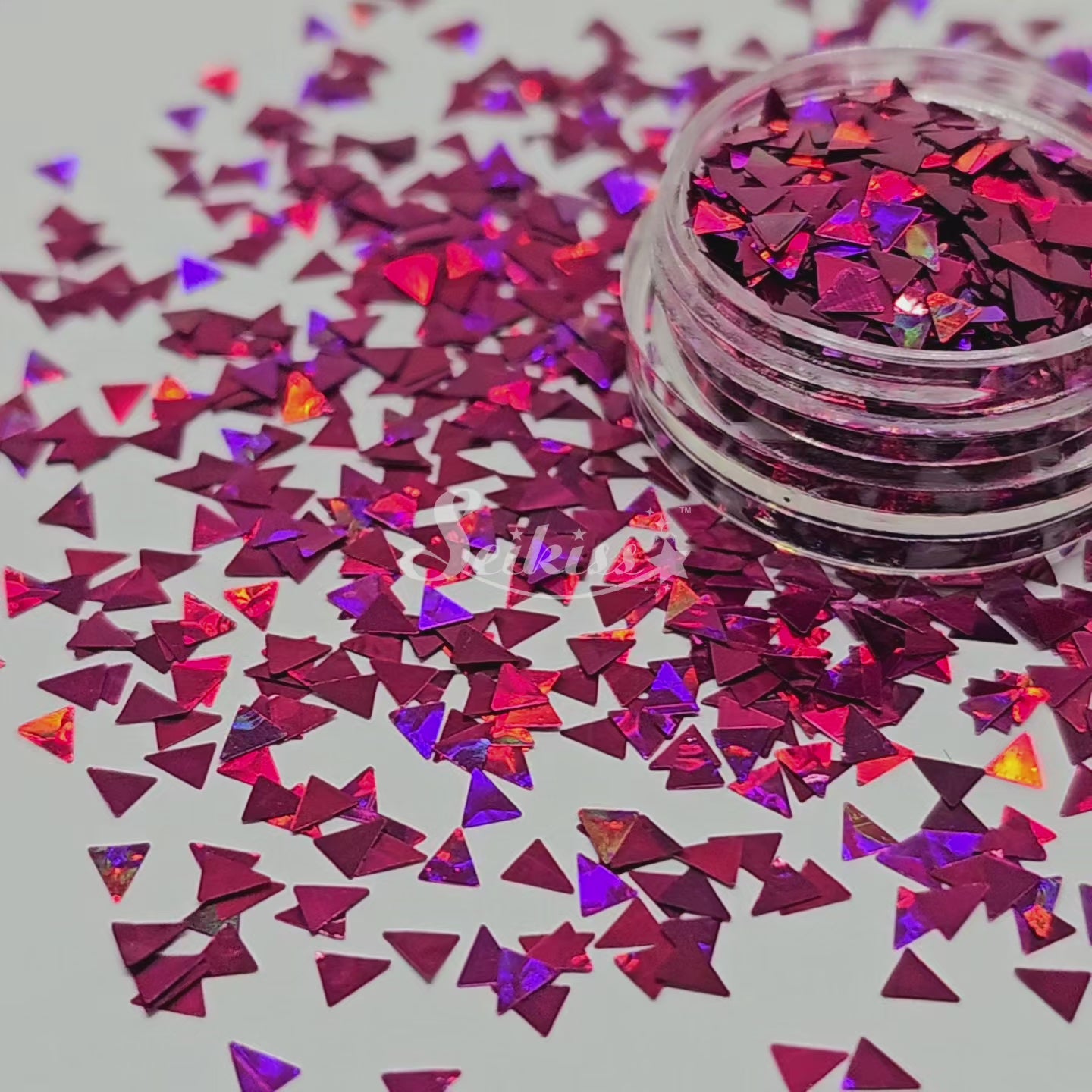 Seikiss Triangles Shape Glitter - Pink Glitter Seikiss Triangles Shape Glitter - Pink Glitter