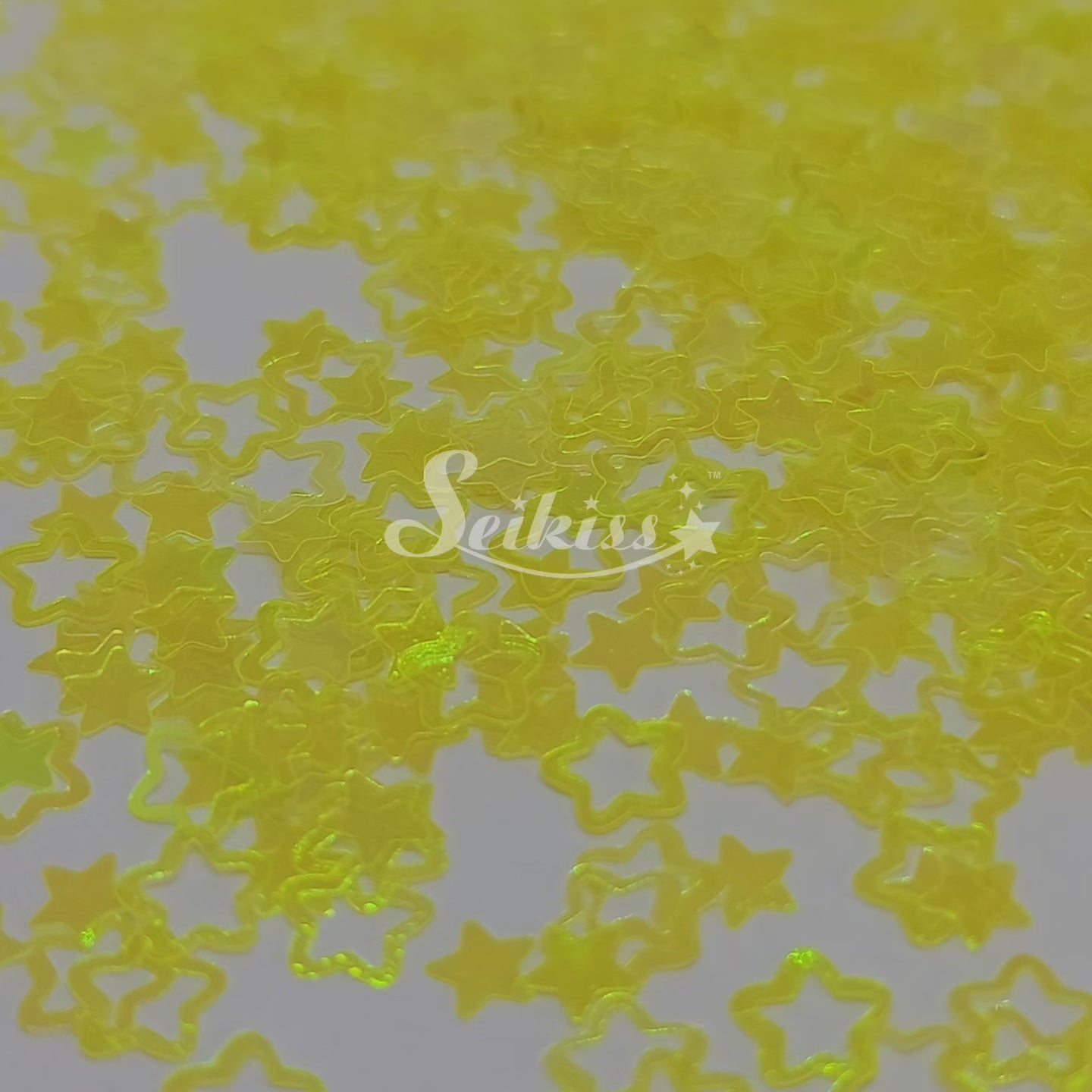 Yellow Kawaii Stars Shape Glitter -  Yellow Glitter Yellow Kawaii Stars Shape Glitter -  Yellow Glitter