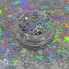 Silver Retro Stars Shape Glitter - Silver Glitter Silver Retro Stars Shape Glitter - Silver Glitter