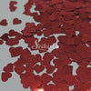 Red Hearts - Red Glitter Red Hearts - Red Glitter
