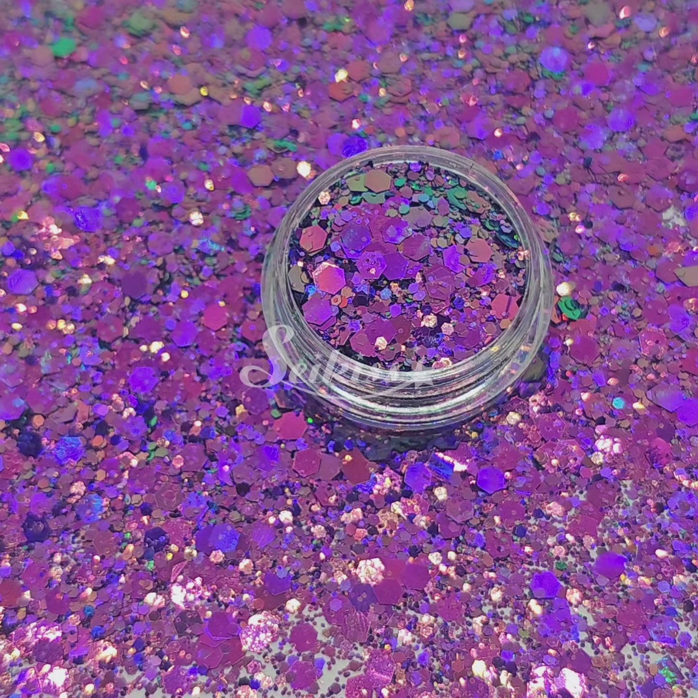 Fantasy Chameleon Chunky Glitter - Purple Glitter / Green Glitter Fantasy Chameleon Chunky Glitter - Purple Glitter / Green Glitter