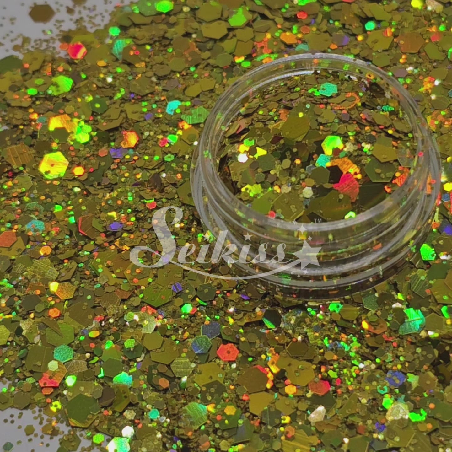 Starlight Galaxy Holographic Chunky Glitter - Gold Glitter Starlight Galaxy Holographic Chunky Glitter - Gold Glitter
