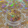 Gold Retro Stars Shape Glitter - Gold Glitter Gold Retro Stars Shape Glitter - Gold Glitter
