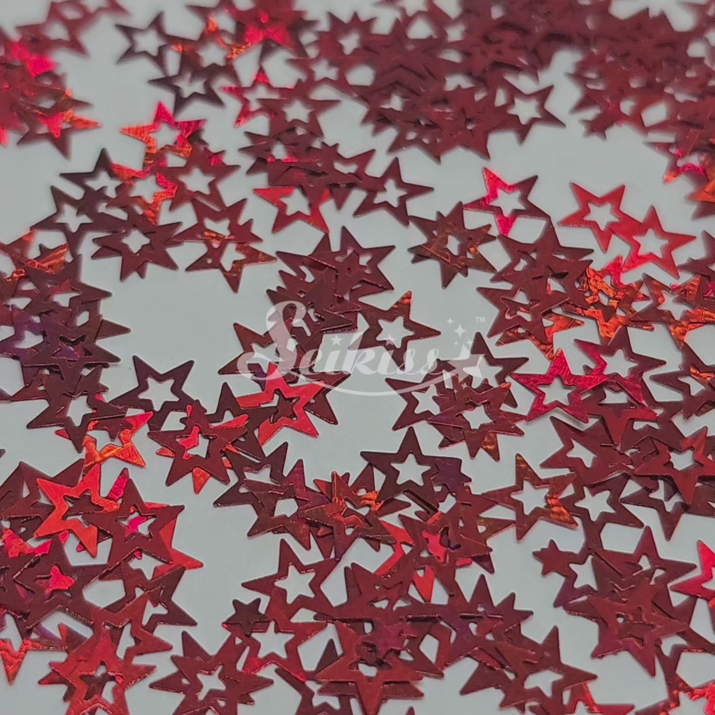Red Retro Stars Shape Glitter - Red Glitter Red Retro Stars Shape Glitter - Red Glitter