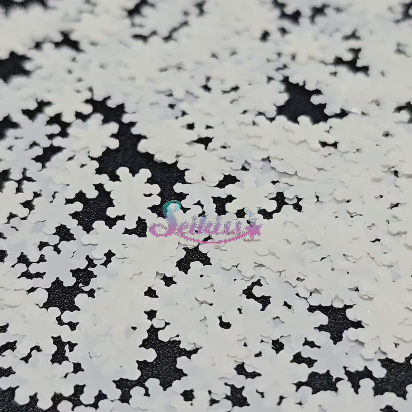 White Snowflakes Shape Glitter - White Glitter